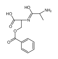 (2S)-2-[[(2R)-2-aminopropanoyl]amino]-3-benzoyloxypropanoic acid Structure
