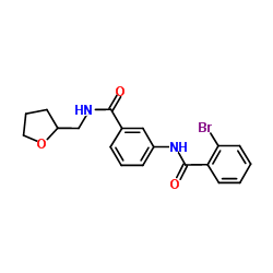 2-Bromo-N-{3-[(tetrahydro-2-furanylmethyl)carbamoyl]phenyl}benzamide Structure