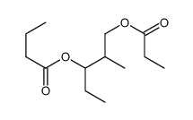 1-ethyl-2-methyl-3-(1-oxopropoxy)propyl butyrate Structure