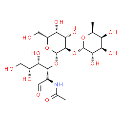 O-6-deoxy-a-L-galactopyranosyl-(1->2)-O-b-D-galactopyranosyl-(1->3)-2-(acetylamino)-2-deoxy-D-Galactose Structure