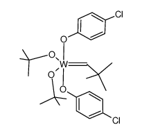 di-tert-butoxybis(4-chlorophenoxy)(2,2-dimethylpropylidene)tungsten Structure