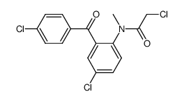 N-(4-chloro-2-(4-chlorobenzoyl)phenyl)-N-methylchloroacetamide结构式