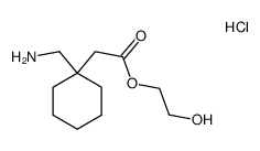 hydroxyethyl [1-(aminomethyl)cyclohexyl]acetate hydrochloride Structure