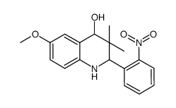 6-methoxy-3,3-dimethyl-2-(2-nitrophenyl)-1,2,3,4-tetrahydroquinolin-4-ol Structure