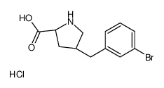 (4R)-4-[(3-溴苯基)甲基]-l-脯氨酸盐酸盐结构式