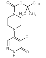 4-(5-氯-6-氧代-1,6-二氢吡嗪-4-基)哌嗪-1-羧酸叔丁酯结构式