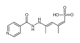 (1E,3E)-2-methyl-4-[2-(pyridine-4-carbonyl)hydrazinyl]penta-1,3-diene-1-sulfonic acid结构式