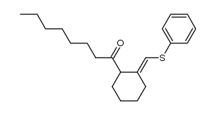 1-(2-phenylthiomethylenecyclohexyl)-1-octanone Structure