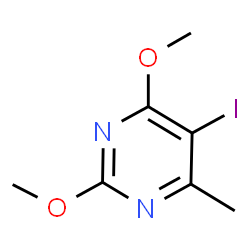 2,4-Dimethoxy-5-iodo-6-methylpyrimidine结构式