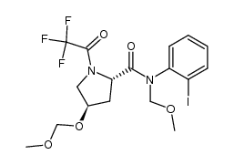 2-iodo-N-methoxymethyl-N-(N-trifluoroacetyl-4-methoxymethoxy-1-prolyl)aniline Structure