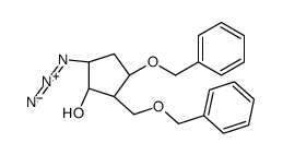 (1S,2S,3S,5S)-5-叠氮基-3-(苯基甲氧基)-2-[(苯基甲氧基)甲基]环戊醇结构式