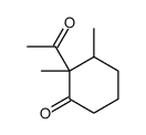 2-acetyl-2,3-dimethylcyclohexan-1-one结构式