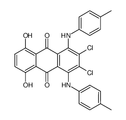 2,3-dichloro-5,8-dihydroxy-1,4-di-p-toluidino-anthraquinone结构式