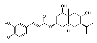 3β-O-caffeoyl-1β,8α-dihydroxyeudesm-4(15)-ene结构式