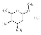 METHYL BETA-L-DAUNOSAMINIDE HYDROCHLORIDE结构式