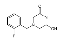 4-[(2-fluorophenyl)methyl]piperazine-2,6-dione结构式