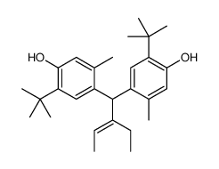 2-tert-butyl-4-[1-(5-tert-butyl-4-hydroxy-2-methylphenyl)-2-ethylbut-2-enyl]-5-methylphenol Structure