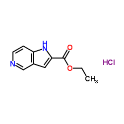 Ethyl 1H-pyrrolo[3,2-c]pyridine-2-carboxylate hydrochloride (1:1)结构式