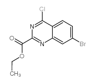 7-溴-4-氯喹唑啉-2-羧酸乙酯结构式