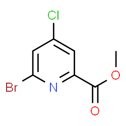 6-溴-4-氯吡啶甲酸甲酯结构式
