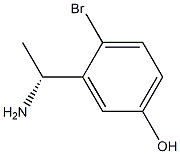 3-((1R)-1-AMINOETHYL)-4-BROMOPHENOL Structure