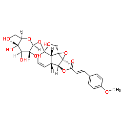 6-O-对甲氧基肉桂酰梓醇结构式