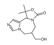 叔-丁基 6-(羟甲基)-6,7-二氢-5H-咪唑并[1,5-a][1,4]二氮杂卓-8(9H)-甲酸基酯结构式