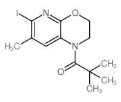 1-(6-Iodo-7-methyl-2,3-dihydro-1H-pyrido[2,3-b]-[1,4]oxazin-1-yl)-2,2-dimethylpropan-1-one Structure