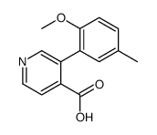 3-(2-methoxy-5-methylphenyl)pyridine-4-carboxylic acid结构式