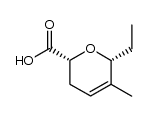 (+)-(2R,6R)-6-ethyl-5-methyl-3,6-dihydro-2H-pyran-2-yl carboxylic acid结构式