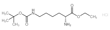 (R)-Ethyl 2-amino-6-((tert-butoxycarbonyl)amino)hexanoate hydrochloride structure