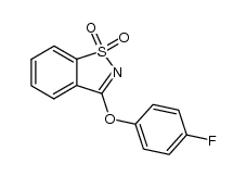 3-(4-fluorophenoxy)benzo[d]isothiazole 1,1-dioxide结构式