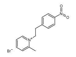 2-methyl-1-(4-nitrophenethyl)pyridin-1-ium bromide Structure