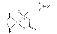 (ethylenediamine)((methylsulfinyl)acetato)platinum(II) nitrate结构式
