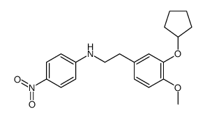 N-[2-(3-cyclopentyloxy-4-methoxyphenyl)ethyl]-4-nitroaniline结构式