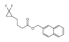 naphthalen-2-ylmethyl 4-(2,2-difluorocyclopropyl)butanoate Structure