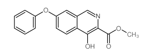4-羟基-7-苯氧基异喹啉-3-羧酸甲酯结构式