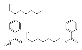 S-[benzoylsulfanyl(dioctyl)stannyl] benzenecarbothioate Structure
