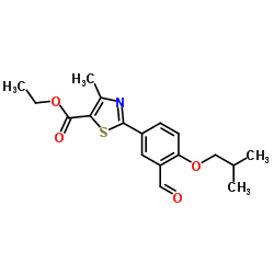 2-(3-醛基-4-异丁氧基苯基)-4-甲基噻唑-5-甲酸乙酯结构式