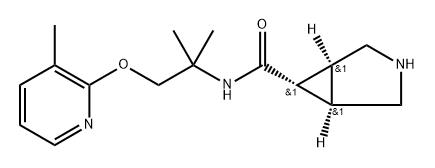 rac-(1R,5S,6R)-N-{2-methyl-1-[(3-methylpyridin-2-yl)oxy]propan-2-yl}-3-azabicyclo[3.1.0]hexane-6-carboxamide结构式