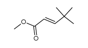 4,4-Dimethyl-2-pentenoic acid methyl ester结构式