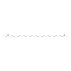 Bromoacetamido-PEG8-acid结构式