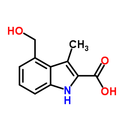 4-(Hydroxymethyl)-3-methyl-1H-indole-2-carboxylic acid Structure