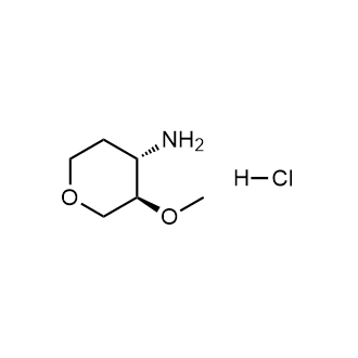 反式-3-甲氧基四氢吡喃-4-胺盐酸盐结构式