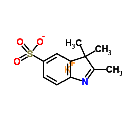 2,3,3-三甲基吲哚-5-磺酸钾盐结构式