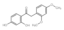 1-(2,4-二羟基苯基)-2-(2,4-二甲氧基苯基)乙酮结构式