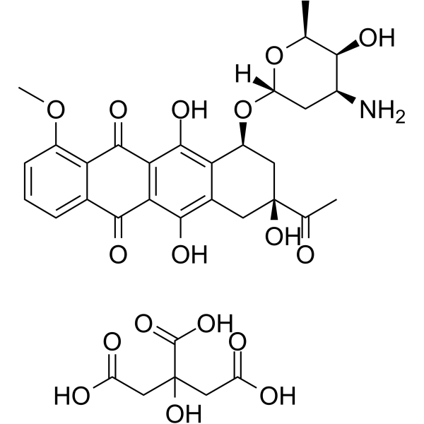 Daunorubicin citrate Structure