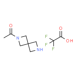1-{2,6-diazaspiro[3.3]heptan-2-yl}ethan-1-one; trifluoroacetic acid Structure