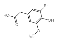 3-Bromo-4-hydroxy-5-methoxyphenylacetic acid Structure