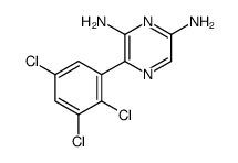2,6-二氨基-3-(2,3,5-三氯苯基)吡嗪结构式